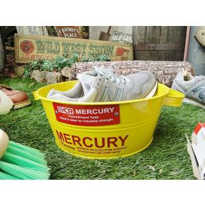 マーキュリー　タブバケツ　（イエロー）　■　アメリカン雑貨　アメリカ雑貨　MERCURY　雑貨　鉢カバー　収納　アウトドア　男前