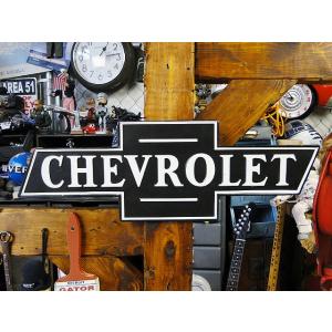 シボレー　ボウタイエンブレム　ダイカットサイン　Sサイズ　アメリカ雑貨　アメリカン雑貨