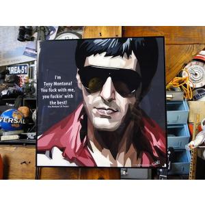 映画　スカーフェイス　トニー・モンタナ　ポップアートフレーム ■ アメリカ雑貨 アメリカン雑貨  パ...