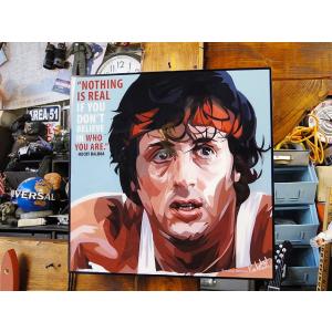 映画 ロッキー シルベスター・スタローン ポップアートフレーム ■ アメリカ雑貨 アメリカン雑貨  ...