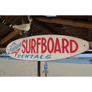 ハレイワ サーフボードレンタル 木製看板 ■ ...の詳細画像1