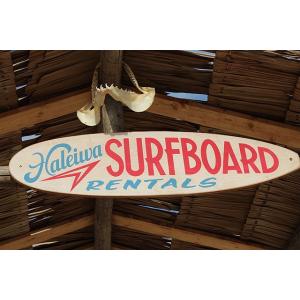 ハレイワ サーフボードレンタル 木製看板 ■ ...の詳細画像4
