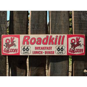 ルート66ロードサイドショップ　ウッドサイン　（ロードキル）　アメリカ雑貨　アメリカン雑貨