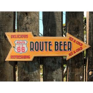 ルート66ロードサイドショップ　ウッドサイン　（ルート66ビアー）　アメリカ雑貨　アメリカン雑貨