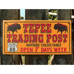 ルート66ロードサイドショップ　ウッドサイン　（トレーディングポスト）　アメリカ雑貨　アメリカン雑貨