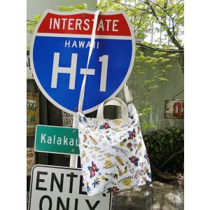 ハワイアンヴィンテージ2WAYバッグ　（ヴィンテージクロス）　アメリカ雑貨　アメリカン雑貨