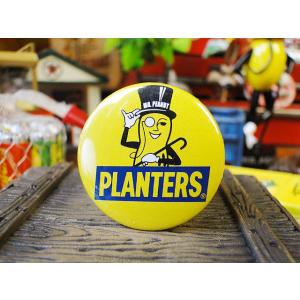 カンパニーカンバッジ　（ミスターピーナッツ/プランターズ/イエロー）　アメリカ雑貨　アメリカン雑貨