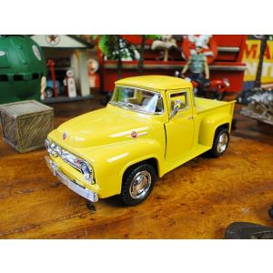 1956年フォード　F-100　ピックアップ　ダイキャストミニカー　（イエロー）｜アメリカン雑貨専門店キャンディタワー