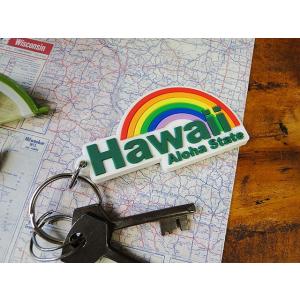 ハワイアンレインボー　キーホルダー　（ハワイ）　■ アメリカ雑貨 アメリカン雑貨　キーリング