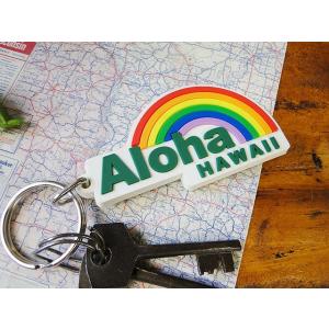 ハワイアンレインボー　キーホルダー　（アロハ）　■ アメリカ雑貨 アメリカン雑貨　キーリング