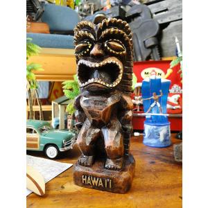 手作りTIKI 木彫りティキ ハワイアン雑貨 ポリネシアン雑貨 ティキ像