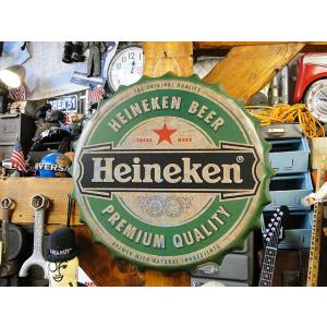 ハイネケン　ボトルキャップサイン ■ アメリカン雑貨 アメリカ雑貨 看板 サイン プレート