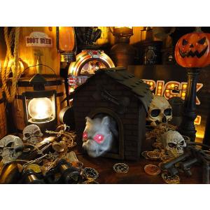 【即納】【在庫あり】センサーで反応して吠える！ムービングブルスカルハウス  ■ パーティー 飾り ア...