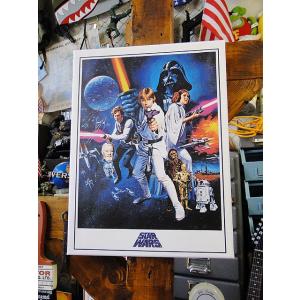 映画「スターウォーズ」第一作目の劇場ポスターのキャンバスアート