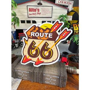 ルート66トラベルステッカー　（ツインアローズ）　■　アメリカ雑貨　アメリカン雑貨