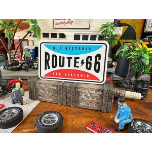 ルート66トラベルステッカー　（レトロファンプレート）　■　アメリカ雑貨　アメリカン雑貨