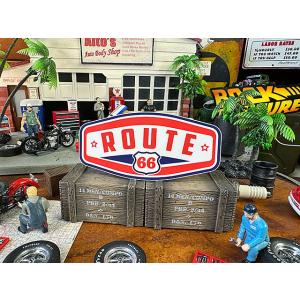 ルート66トラベルステッカー　（ヘキサゴン）　■　アメリカ雑貨　アメリカン雑貨