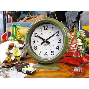 ダルトン　ボフミルクロック　（カーキ）　■　アメリカン雑貨　アメリカ雑貨　置き時計　DULTON