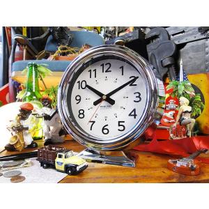 ダルトン　ボフミルクロック　（クローム）　■　アメリカン雑貨　アメリカ雑貨　置き時計　DULTON