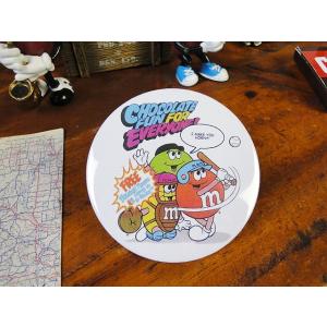 m&amp;m's缶バッジ　Lサイズ　（ベースボール）　■　アメリカン雑貨　アメリカ雑貨