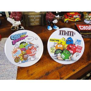 m&amp;m's缶バッジ　Lサイズ　（2種セット）　■　アメリカン雑貨　アメリカ雑貨