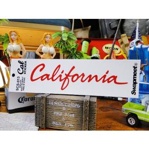 カリフォルニアステッカー　（筆記体ロゴ/レッド）　■　アメリカン雑貨　アメリカ雑貨　デカール　シール...