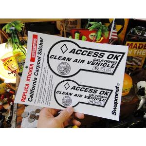 カリフォルニア州　カープールレーンステッカー　2Pセット　（ホワイト）　■　アメリカン雑貨　アメリカ...