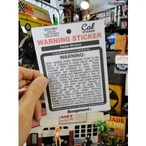 カリフォルニア　ヴィークルステッカー　（ワーニング/スクエア/Lサイズ）　■　アメリカン雑貨　アメリ...