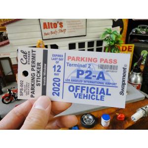 カリフォルニア　パーキングパーミットステッカー　（オフィシャルヴィークル/P2-A）　ガラスの内側か...