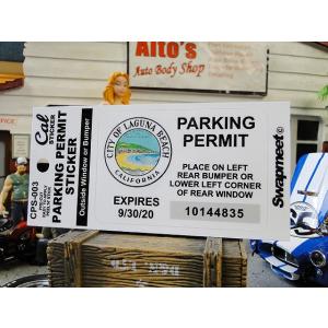 カリフォルニア　パーキングパーミットステッカー　（ラグナビーチ）　■　アメリカン雑貨　アメリカ雑貨