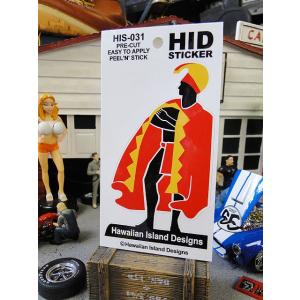 ハワイアン　アイランド　ステッカー　（カメハメハ大王）　■　アメリカン雑貨　アメリカ雑貨