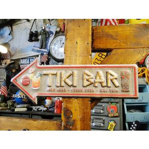 ティキバー　ハワイアン　エンボスティンサイン　■ アメリカン雑貨 アメリカ雑貨