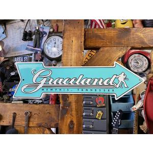 「グレースランドはこちら！」　アローカットサイン　■ アメリカン雑貨 アメリカ雑貨