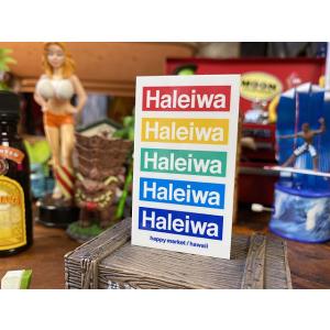 ハレイワ　ハッピーマーケットステッカー　Mサイズ　（090/ファイブカラー）　■　アメリカン雑貨　ア...