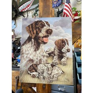 ハンティング犬　ブリキ看板　（ワイルドシング）　■　アメリカン雑貨　アメリカ雑貨