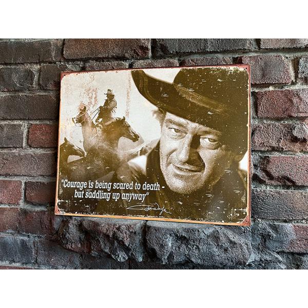 ジョン・ウェイン　ブリキ看板　（コラージュ） ■ アメリカ雑貨 アメリカン雑貨