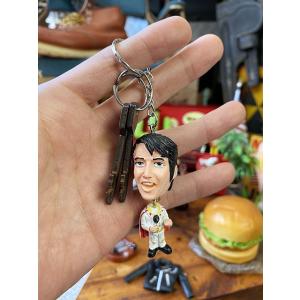 エルヴィス・プレスリーゆらゆらキーホルダー ■ アメリカン雑貨 アメリカ雑貨