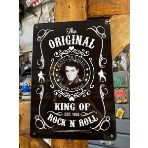 エルヴィス・プレスリー　ブラックラベル　ミニブリキ看板 ■ アメリカン雑貨 アメリカ雑貨