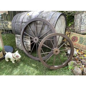 レトロな木製車輪　ウッドホイール　（SとLの2サイズセット）　■　アメリカン雑貨　アメリカ雑貨