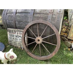 レトロな木製車輪　ウッドホイール　（Sサイズ）　■　アメリカン雑貨　アメリカ雑貨