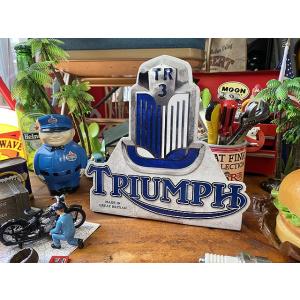 トライアンフ　スタンドサイン　U.S.ヘヴィースチールサイン