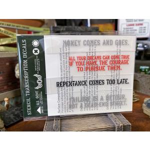 ことわざステンシル転写ステッカー　（カスタムセット/Bタイプ）　ミニサイズ4P入り　■　アメリカン雑...