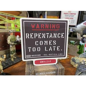 ミリタリー座右の銘ステッカーLサイズ　（後悔先に立たず）　ミリタリーモットーデカール　ラージサイズ　...
