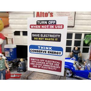 警告看板ステッカー (節電しましょう/4デザイン...の商品画像