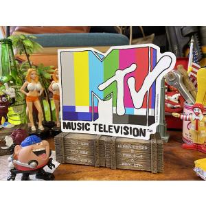 MTV　ロゴ　ダイカットウォールステッカー　（カラーバー）　■　アメリカン雑貨　アメリカ雑貨