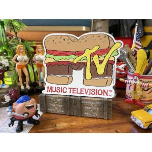 MTV　ロゴ　ダイカットウォールステッカー　（ハンバーガー）　■ アメリカン雑貨 アメリカ雑貨