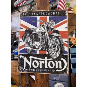 ノートン　ブリキ看板　（ベストロードホルダー）　■　アメリカン雑貨　アメリカ雑貨