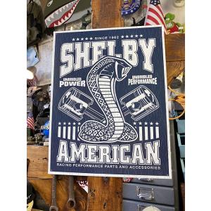 シェルビー　コブラ　ブリキ看板　（クロスピストン）　■ アメリカン雑貨 アメリカ雑貨