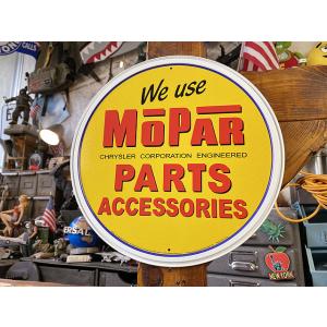 モパー　ラウンド型ブリキ看板　（パーツアクセサリー）　■　アメリカン雑貨　アメリカ雑貨
