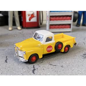 コカ・コーラ　1953年シボレー3100ピックアップ　ミニカー　1/72スケール（イエロー） ■ ア...